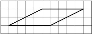 Найдите площадь изображенного на рисунке параллелограмма если размер клетки 1x1
